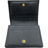 グッチ GUCCI ダブルG カードケースウォレット 456126 ブラック レザー ユニセックス 二つ折り財布