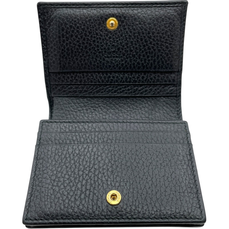 グッチ GUCCI ダブルG カードケースウォレット 456126 ブラック レザー