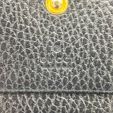 グッチ GUCCI ダブルG カードケースウォレット 456126 ブラック レザー ユニセックス 二つ折り財布