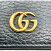 グッチ GUCCI ダブルG カードケースウォレット 456126 ブラック レザー ユニセックス 二つ折り財布