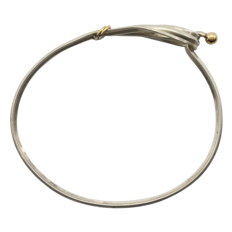 Tiffany & Co. バングル 925シルバー 750ゴールド ティファニー TIFFANY＆CO ダブルラブノットバングル シルバーx
