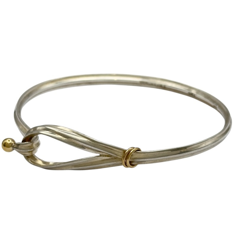 Tiffany & Co. バングル 925シルバー 750ゴールド ティファニー TIFFANY＆CO ダブルラブノットバングル シルバーx