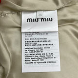 ミュウミュウ miu miu キルティングテクニカルポンジェブルゾン ML1311 ベージュ ナイロン レディース ブルゾン