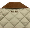ミュウミュウ miu miu キルティングテクニカルポンジェブルゾン ML1311 ベージュ ナイロン レディース ブルゾン