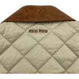 ミュウミュウ miu miu キルティングテクニカルポンジェブルゾン ML1311 ベージュ ナイロン レディース ブルゾン