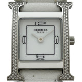 エルメス HERMES Hウォッチ HH1.232 ホワイト SS クオーツ レディース 腕時計