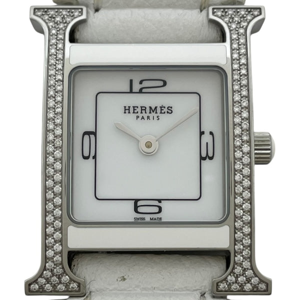 エルメス HERMES Hウォッチ HH1.232 ホワイト SS クオーツ レディース