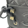 シャネル CHANEL CCマークレースアップレザーブーツ G37956 ブラック レザー レディース ブーツ