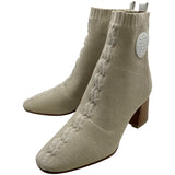 エルメス HERMES ヴォルヴェール ニットショートブーツ ベージュ レディース ブーツ