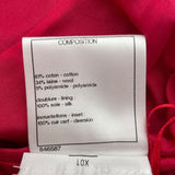 シャネル CHANEL ツイードクロップドパンツ P70598 レッド コットン レディース クロップドパンツ