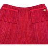 シャネル CHANEL ツイードクロップドパンツ P70598 レッド コットン レディース クロップドパンツ