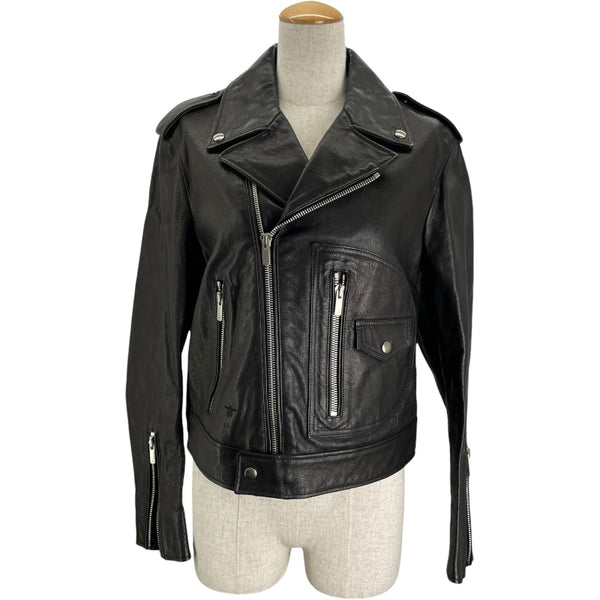 クリスチャン・ディオール Christian Dior スタッズ装飾レザーバイカー