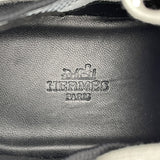エルメス HERMES ディープローカットスニーカー ブラック キャンバス・レザー レディース スニーカー