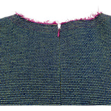 シャネル CHANEL ノーカラーツイードワンピース P45868 ブルー ポリエステル レディース ワンピース