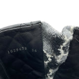 シャネル CHANEL キルティングエンジニアブーツ G29478 ブラック レザー レディース ブーツ