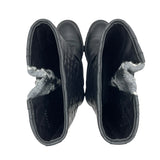 シャネル CHANEL キルティングエンジニアブーツ G29478 ブラック レザー レディース ブーツ