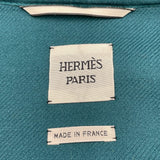 エルメス HERMES セリエボタンカシミヤフーデッドジャケット グリーン カシミヤ レディース その他アウター