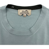 エルメス HERMES クルーネックニットセーター ブルー ウール メンズ セーター