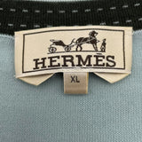 エルメス HERMES クルーネックニットセーター ブルー ウール メンズ セーター