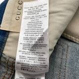 グッチ GUCCI ダメージ加工エンブロイダリーデニムパンツ 430366 インディゴ コットン メンズ デニムパンツ