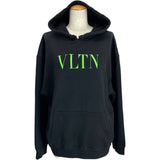 ヴァレンティノ VALENTINO ロゴプリントスウェットパーカー UV3MF14F3TV ブラック コットン ユニセックス パーカー