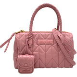 ミュウミュウ miu miu マテラッセ 2WAY ショルダー 5BB085 ピンク GD金具 レザー レディース ショルダーバッグ