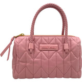 ミュウミュウ miu miu マテラッセ 2WAY ショルダー 5BB085 ピンク GD金具 レザー レディース ショルダーバッグ