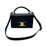 セリーヌ CELINE ティーン ニノバッグ ブラック ゴールド金具 グレインカーフ レディース ショルダーバッグ