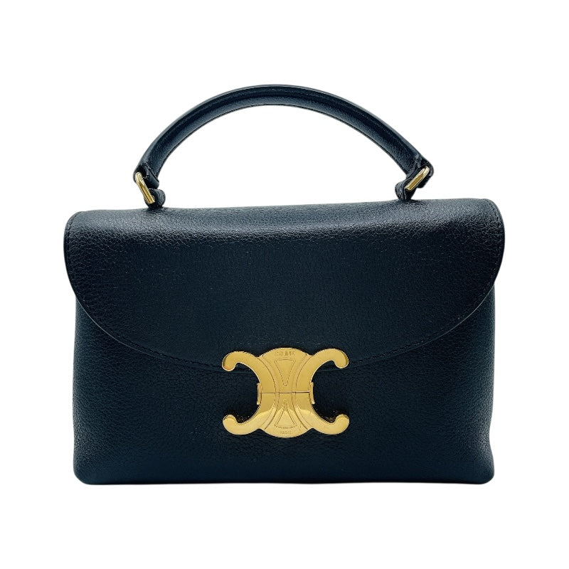 セリーヌ CELINE ティーン ニノバッグ ブラック ゴールド金具 グレインカーフ レディース ショルダーバッグ セリーヌ CELINE ティーン ニノバッグ ブラック ゴールド金具 グレイン
