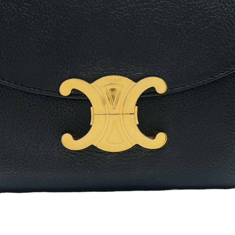 セリーヌ CELINE ティーン ニノバッグ ブラック ゴールド金具 グレインカーフ レディース ショルダーバッグ セリーヌ CELINE ティーン ニノバッグ ブラック ゴールド金具 グレイン