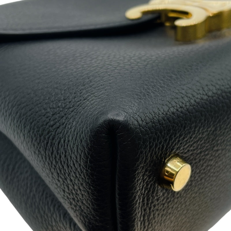 セリーヌ CELINE ティーン ニノバッグ ブラック ゴールド金具 グレインカーフ レディース ショルダーバッグ セリーヌ CELINE ティーン ニノバッグ ブラック ゴールド金具 グレイン