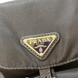プラダ PRADA トライアングルロゴ バックパック 1BH029 ブラック シルバー金具 ナイロン レディース リュック・デイパック