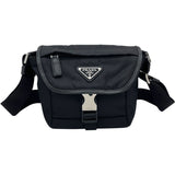 プラダ PRADA トライアングルロゴ ミニショルダー 2VD070 ブラック SV金具 ナイロン メンズ ショルダーバッグ