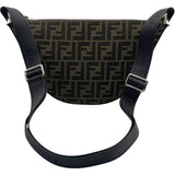 FFメロンスモールショルダー 7VA635 ブラウン SV金具 キャンバス・レザー レディース ショルダーバッグ