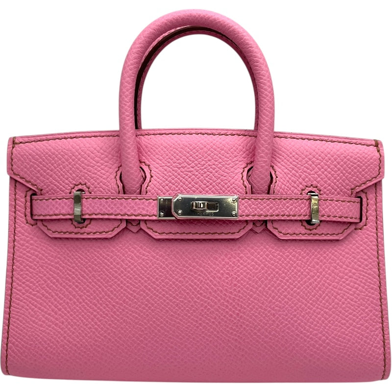 エルメス HERMES タイニーバーキン □O刻 ピンク SV金具 エプソン