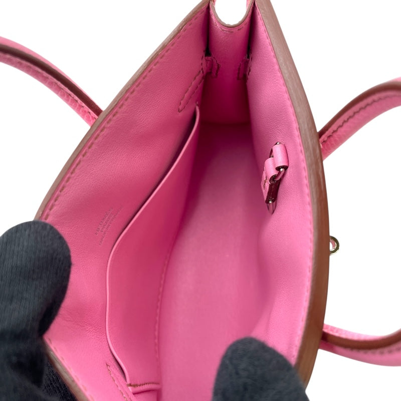 エルメス HERMES タイニーバーキン □O刻 ピンク SV金具 エプソン