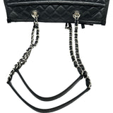 シャネル CHANEL チェーン ショルダー 26番台 ブラック シルバー金具 カーフスキン レディース ショルダーバッグ