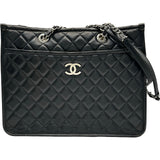 シャネル CHANEL チェーン ショルダー 26番台 ブラック シルバー金具 カーフスキン レディース ショルダーバッグ