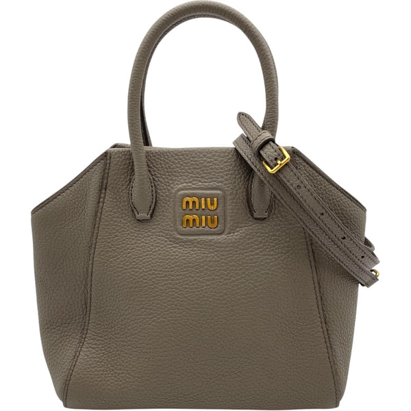 ミュウミュウ miu miu ヴィッテロダイノ ハンドバッグ 5BA274 グレー