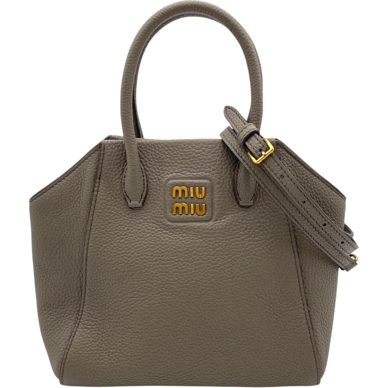 ミュウミュウ miu miu ヴィッテロダイノ ハンドバッグ 5BA274 グレー