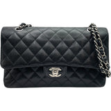 シャネル CHANEL マトラッセ25 A01112 31番台 ブラック SV金具 キャビアスキン レディース ショルダーバッグ