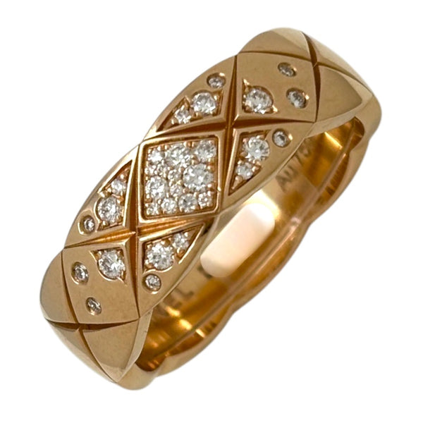 シャネル CHANEL ココクラッシュダイヤリングミディアム ピンク