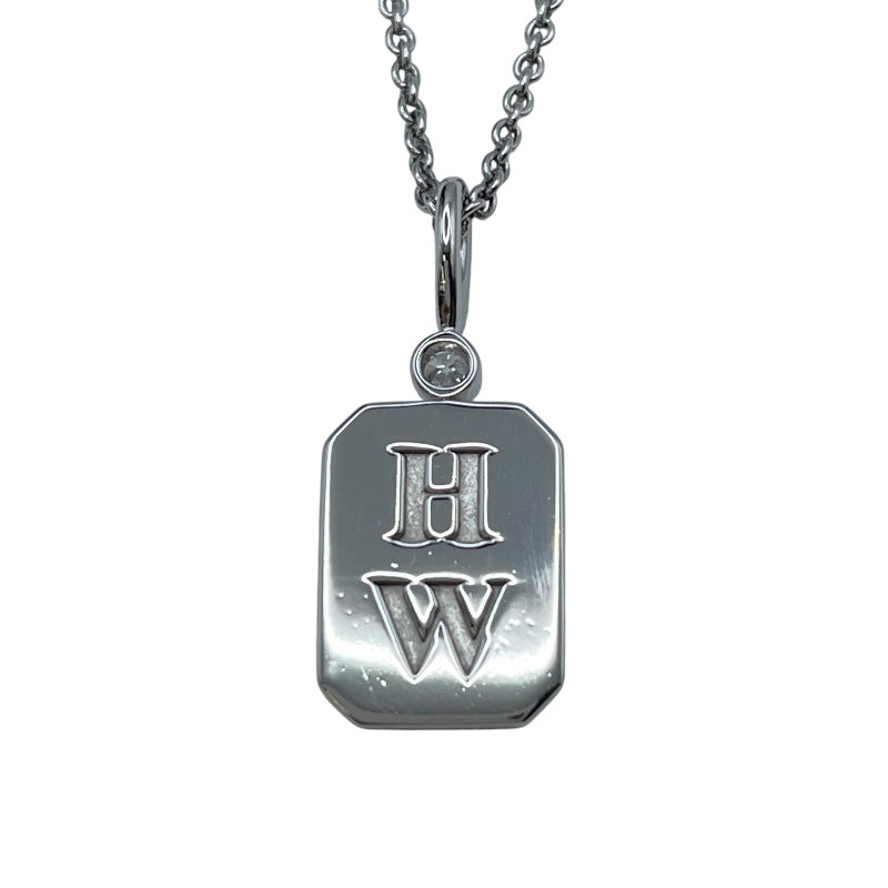 ハリーウィンストン HARRY WINSTON ロゴダイヤネックレス プラチナ