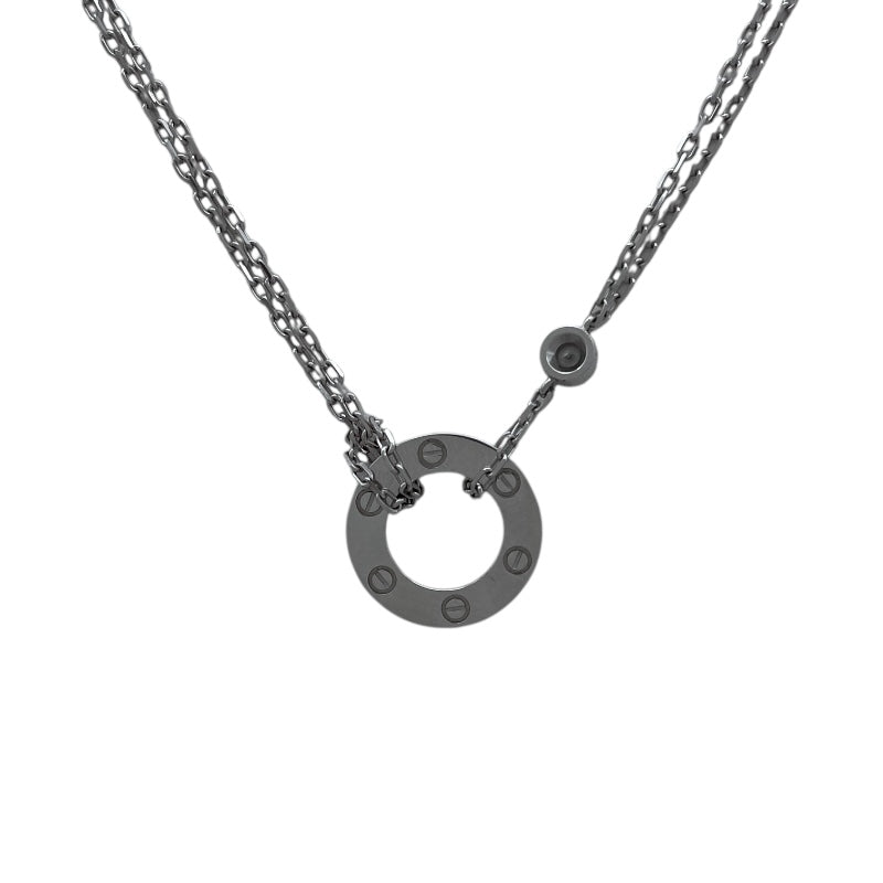 カルティエ Cartier ラブサークルネックレス ホワイトゴールド 750