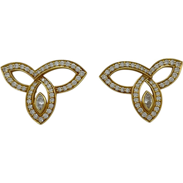 ハリーウィンストン HARRY WINSTON リリークラスターピアス ゴールド