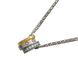 カルティエ Cartier ラブスリーフープネックレス ホワイトゴールドxピンクゴールド 750 ダイヤモンド ジュエリー