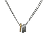 カルティエ Cartier ラブスリーフープネックレス ホワイトゴールドxピンクゴールド 750 ダイヤモンド ジュエリー