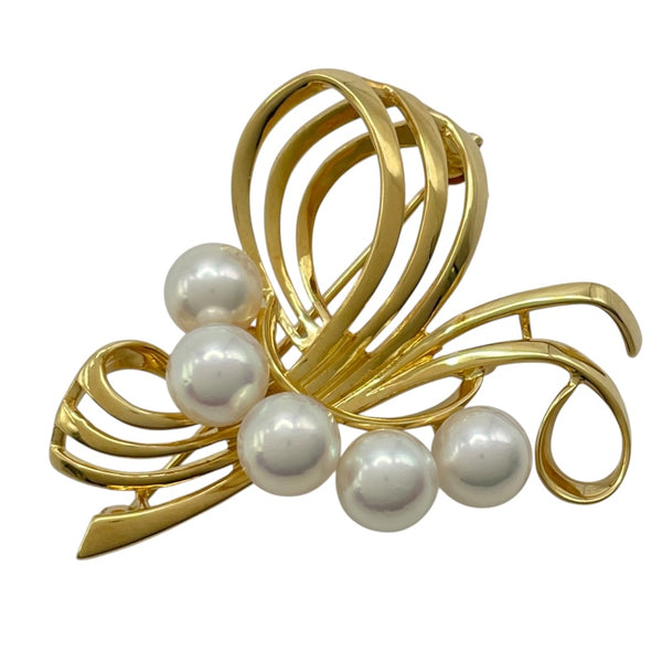 ミキモト ブローチk18WG ミキモト MIKIMOTO ブローチ ゴールド K18 ジュエリー | 中古ブランド