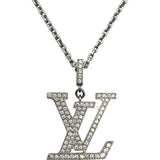 ルイ・ヴィトン LOUIS VUITTON パンダンティフLVダイヤネックレス ホワイトゴールド AU750 ジュエリー