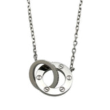 カルティエ Cartier ラブサークルネックレス ホワイトゴールド Au750 ジュエリー